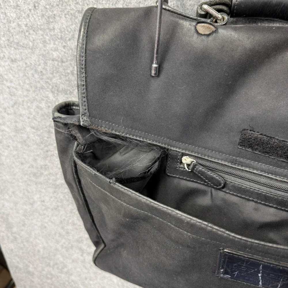 Coach Black Nylon Leather Messenger Bag Briefcase Laptop Bag 6410 Mens Womens